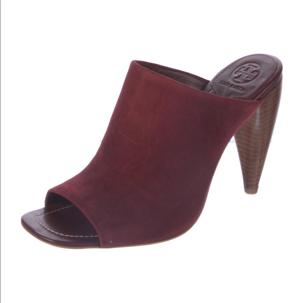 Tory Burch Port Royal Ellis Suede Heeled Mules/Slides
